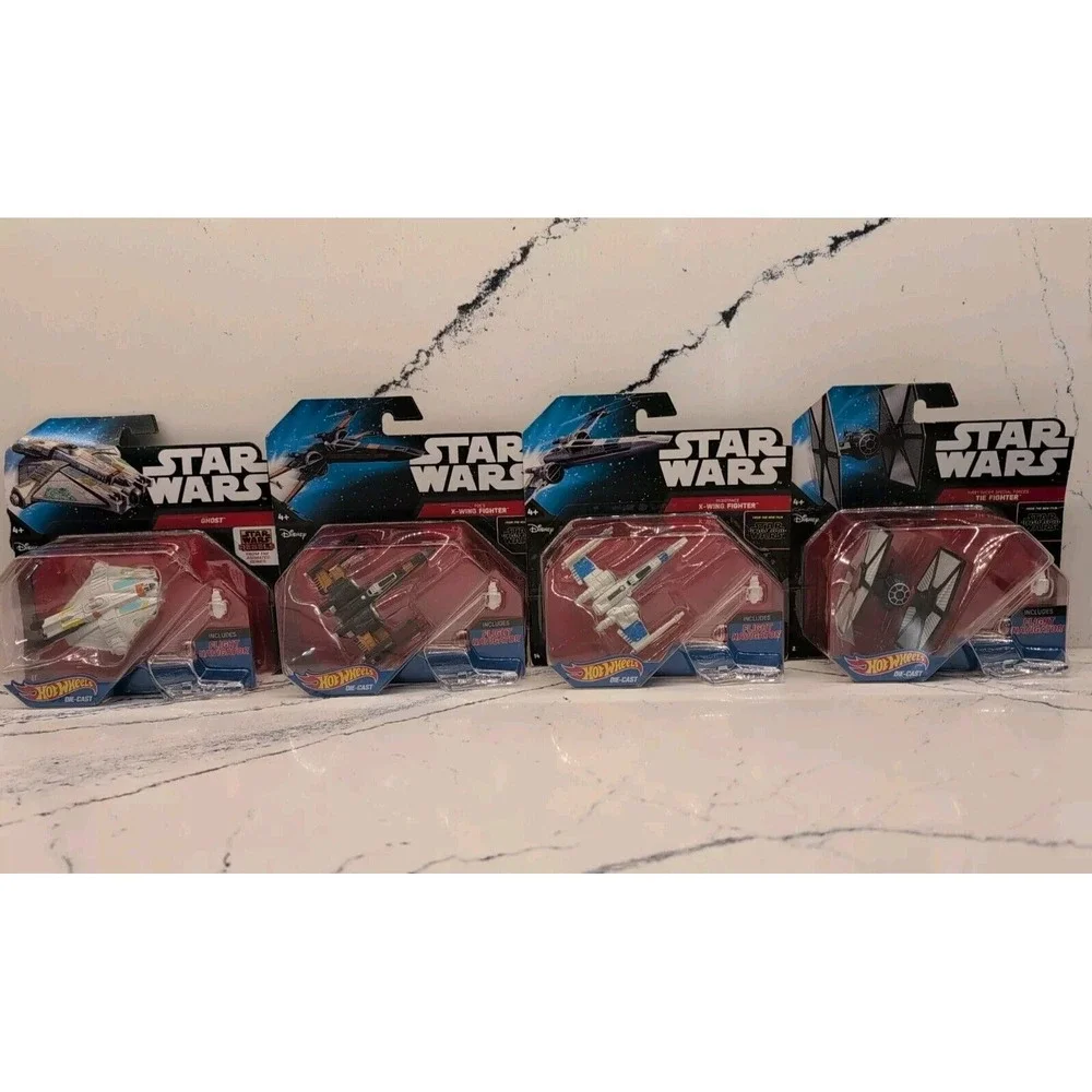 2014/2015 Hot Wheels Star Wars Die Cast Vehicles Lot Of 9 Rebels Force Awakens +